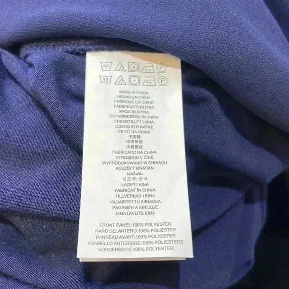 MICHAEL Michael Kors Women's V-Neck Mixed Media Top Navy Size XS - Picture 7 of 7